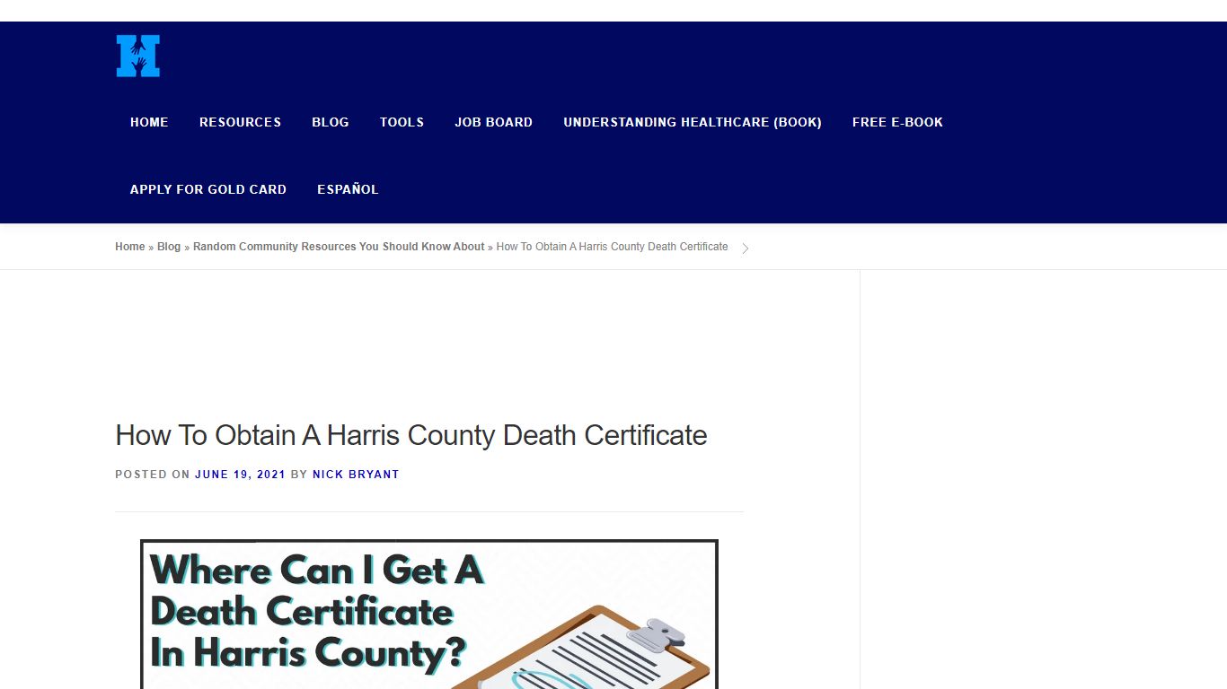 How To Obtain A Harris County Death Certificate - Houston Case Managers